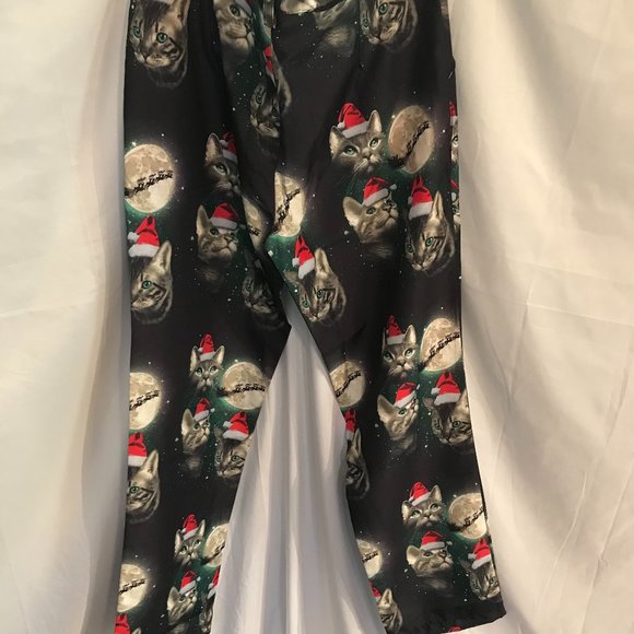 Life Of The Party Suit Adult Christmas Cat Faces Full Body Santa Suit (Untested) - Picture 8 of 9